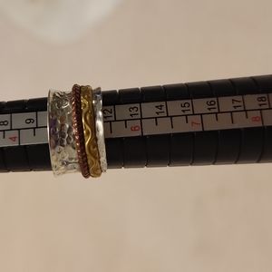 Silver and Gold Spinner Ring